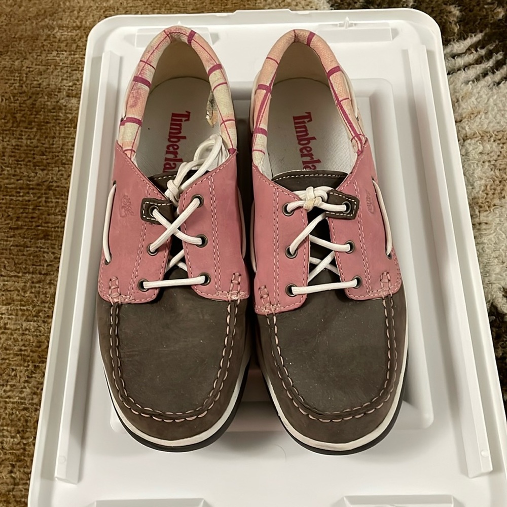 Timberland Deck Shoe’s, Gently Worn, Pink Size 9.5 M